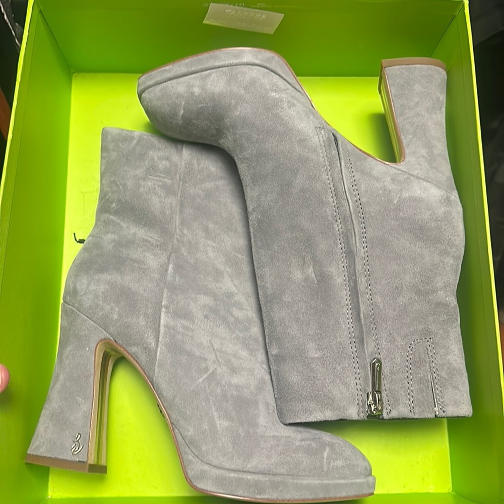 Sam Edelman Jaye boot in River Rock Suede  size 7m new in box